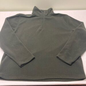 St. John's Bay Green Zip Up Sweater with Soft Fabric